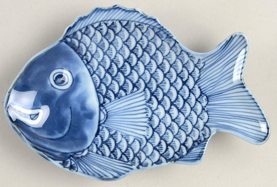 Fishes Blue 6" Fish Shaped Platter by Fitz & Floyd-1
