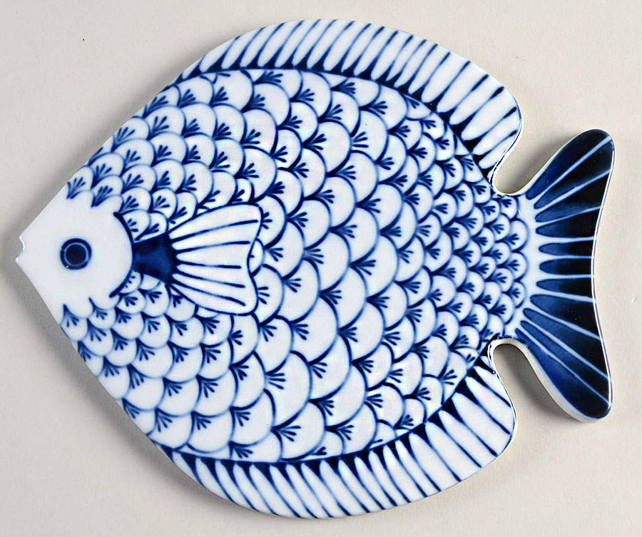 Fishes Blue Trivet by Fitz & Floyd-1