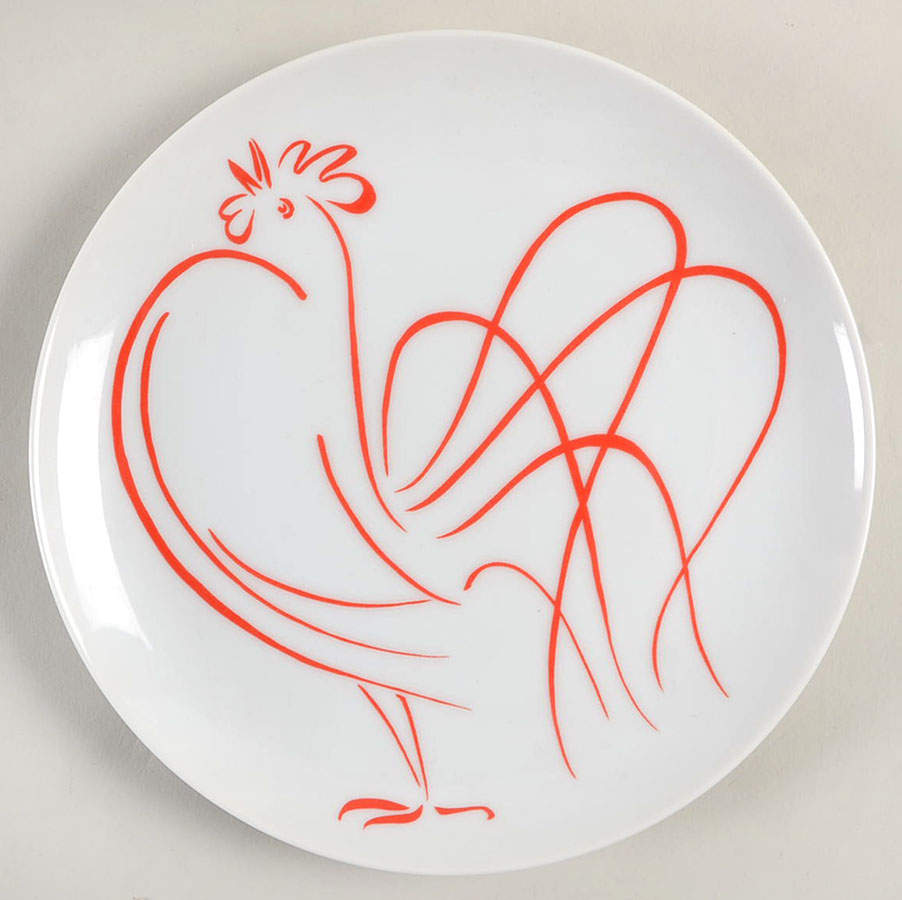Coq Rouge Salad Plate by Fitz & Floyd-1