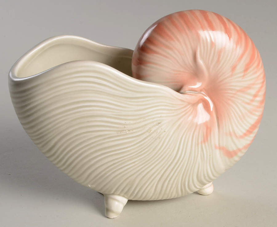 Satin Seashells Giftware Nautilus Vase by Fitz & Floyd-1