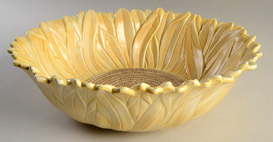 Sunflower 14" Large Salad Serving Bowl by Fitz & Floyd-1