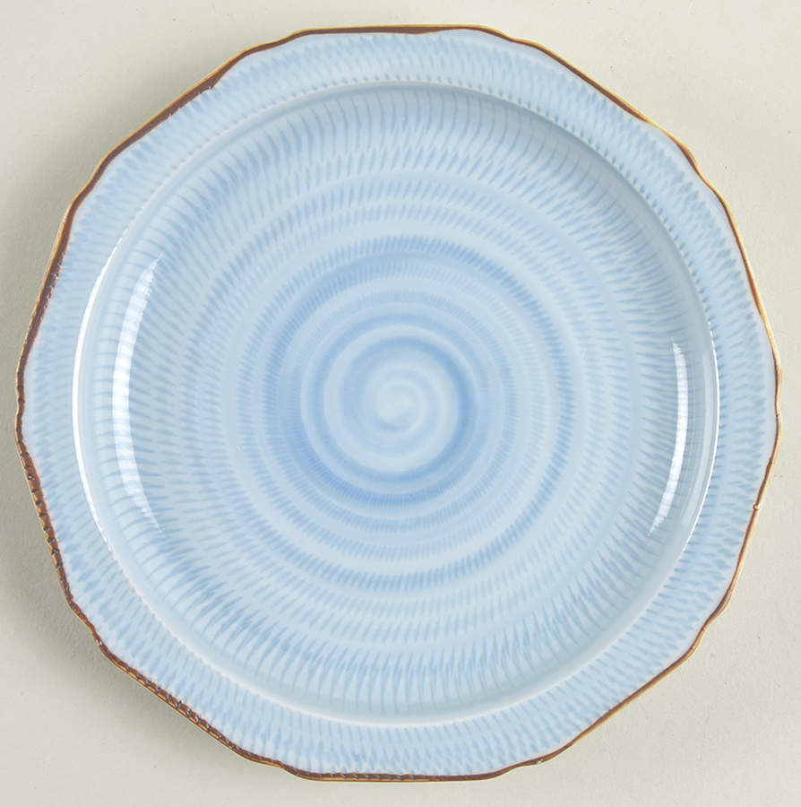 Blue Etched Bread & Butter Plate by Fitz & Floyd-1