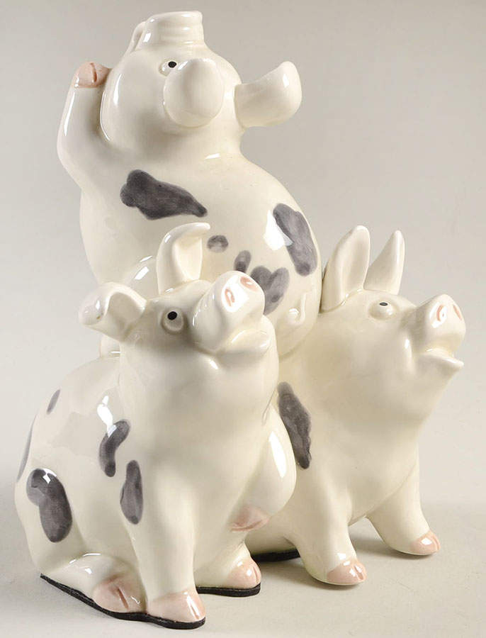 Hog Heaven Single China Bookend by Fitz & Floyd-1