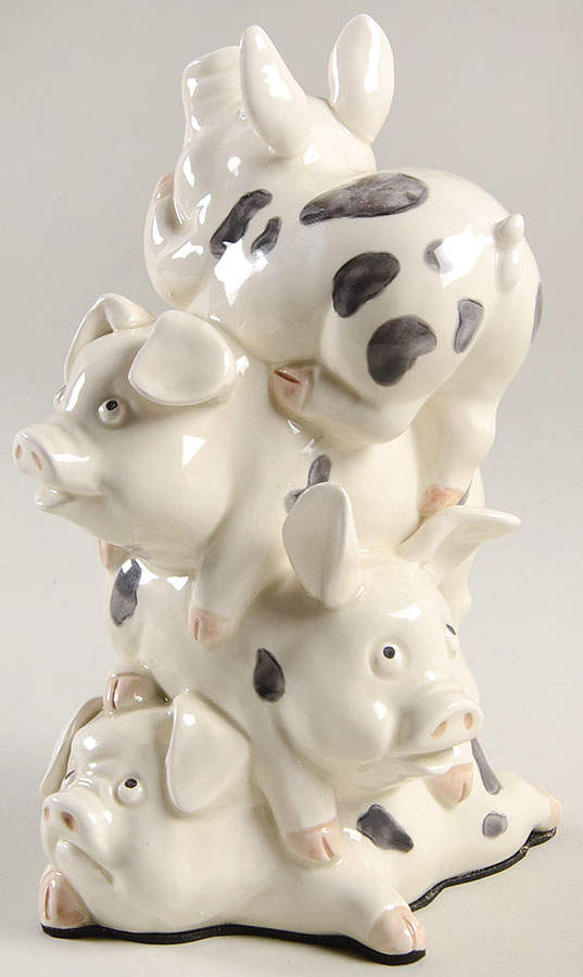 Hog Heaven Single China Bookend by Fitz & Floyd-1