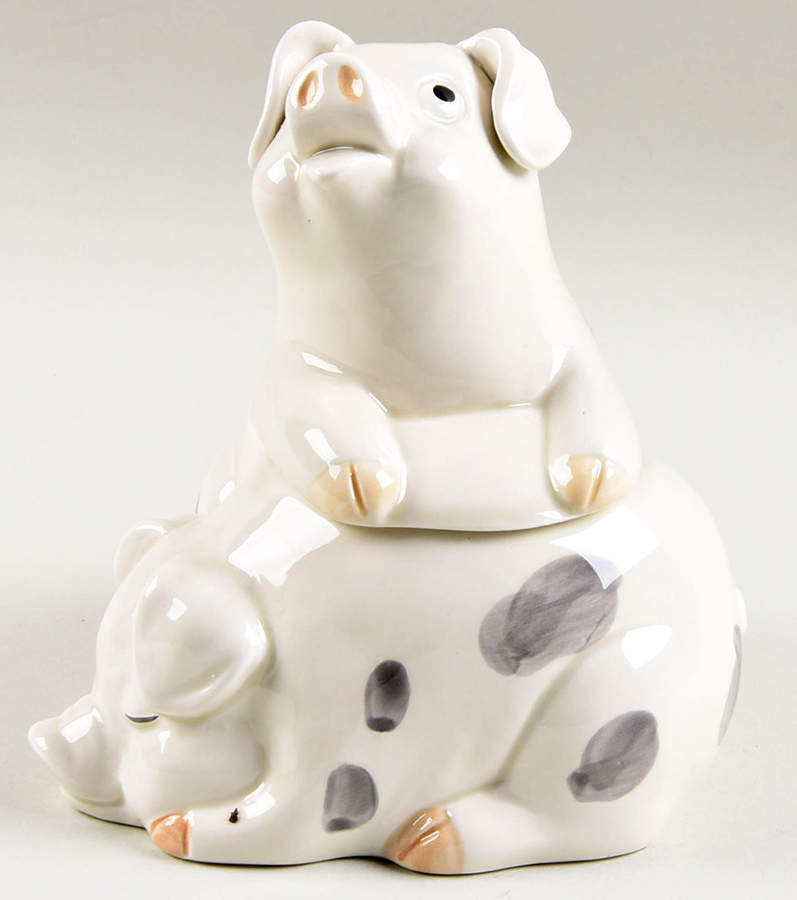 Hog Heaven Figural Box & Lid by Fitz & Floyd-1