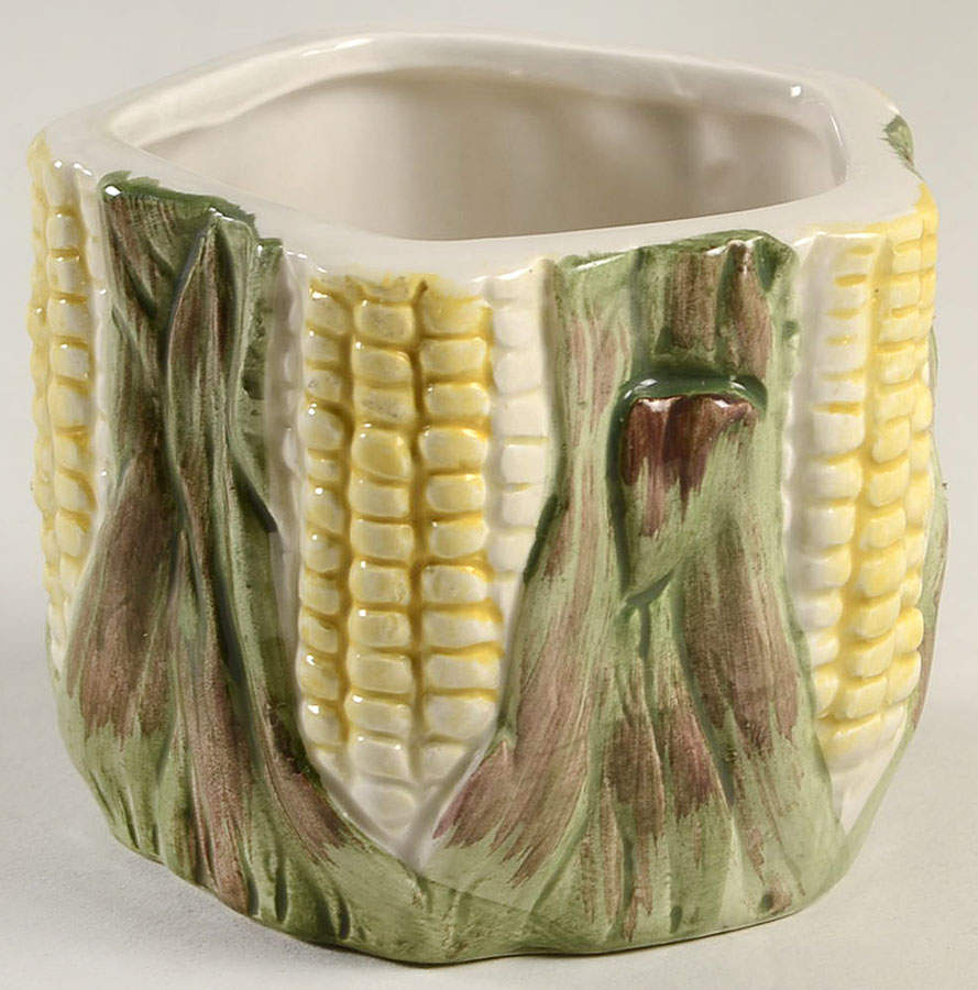 Corn (Omnibus) Sugar Bowl No Lid by Fitz & Floyd-1