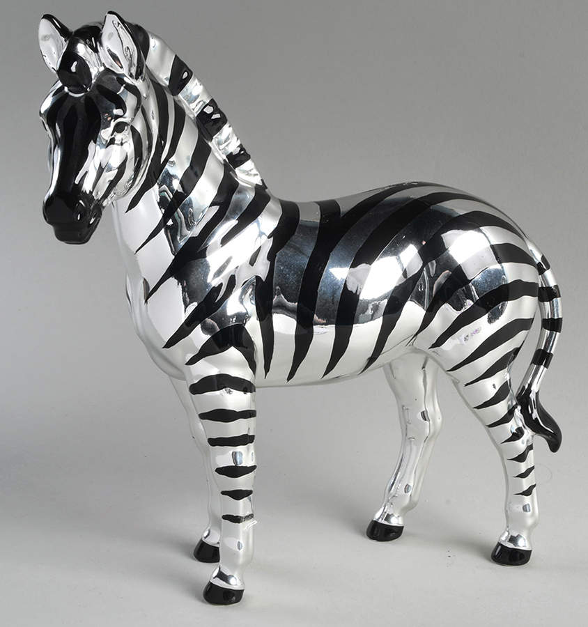 Zebra Silver Finish Figurine by Fitz & Floyd-1