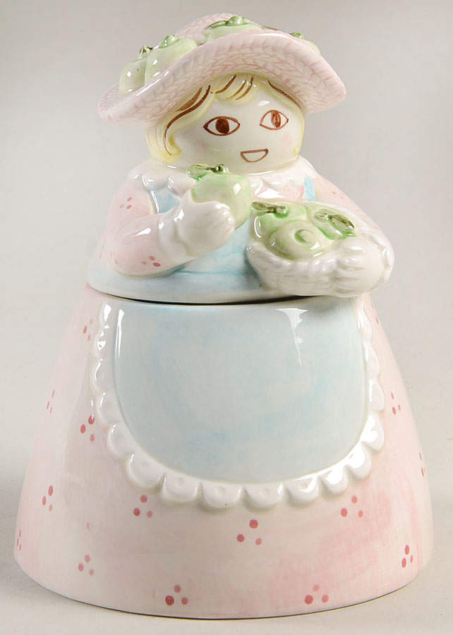Village Green Apple Annie Candy Box & Lid by Fitz & Floyd-1