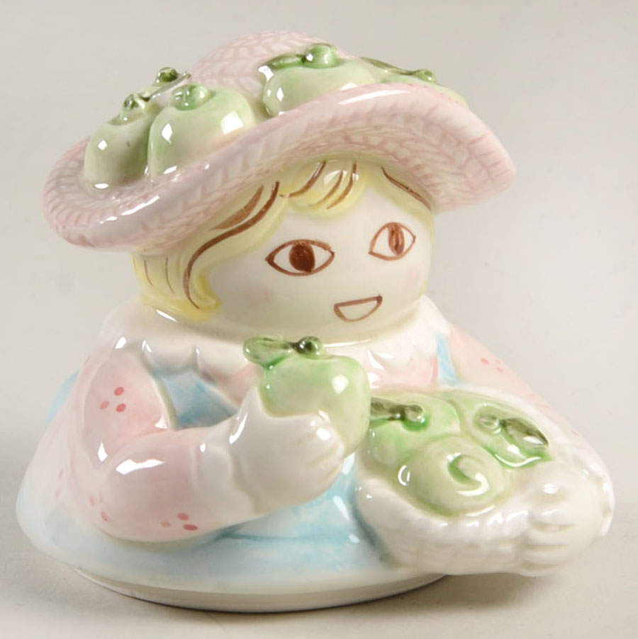Village Green Apple Annie Lid for Candy Box by Fitz & Floyd-1
