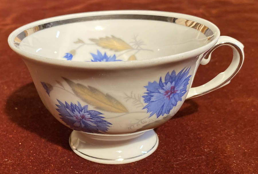 Cornflower Footed Cup by Favolina-Karolina-1