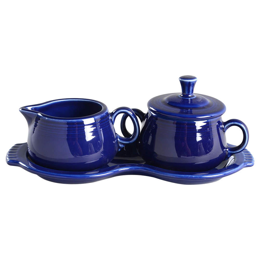 Fiesta-Twilight (Intro 2021) Creamer & Sugar with Lid & Tray Set by Fiesta Tableware Company-1