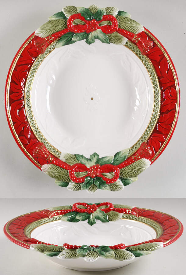 Holiday Home 16" Round Serving Bowl by Fitz & Floyd-1