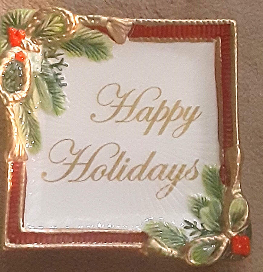 Holiday Tidings Snack/Canape Plate by Fitz & Floyd-1