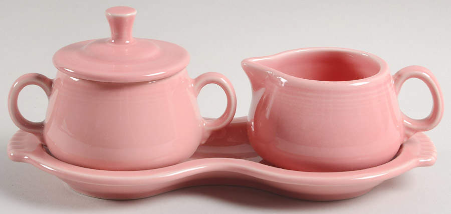 Fiesta Peony (Intro 2022) Creamer & Sugar with Lid & Tray Set by Fiesta Tableware Company-1