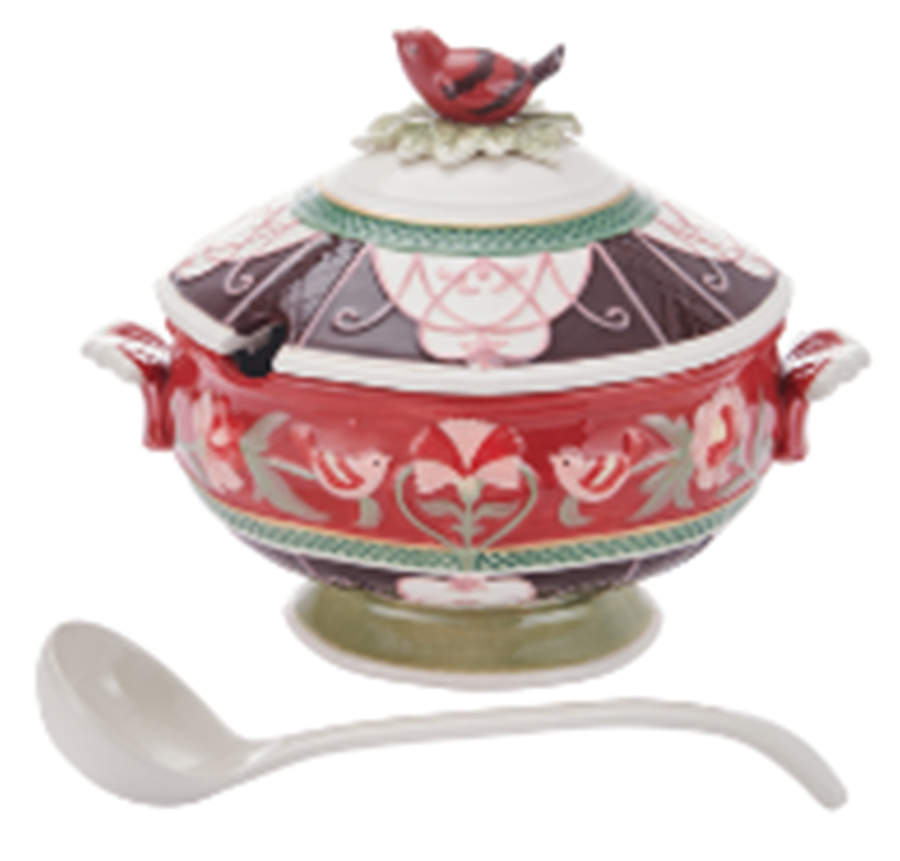 Chalet Tureen & Lid w/Ladle by Fitz and Floyd-1