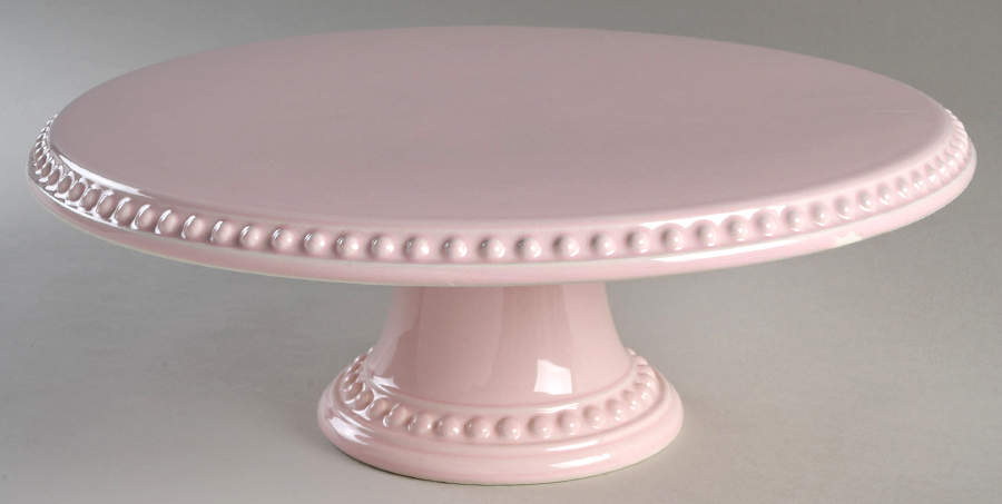 Delmar Pink 12" Diameter Pedestal Cake Stand by Fapor (Portugal)-1