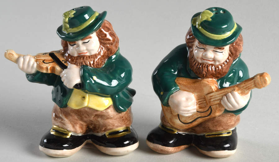 St Patrick's Day Salt & Pepper Set by Fitz & Floyd-1