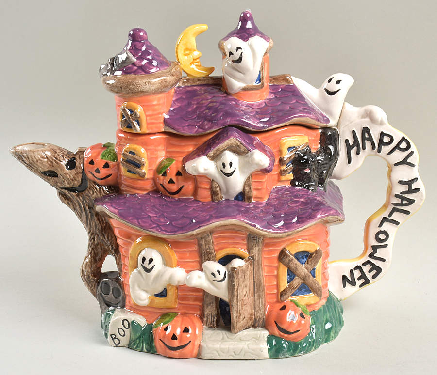 Halloween House Teapot & Lid by Fitz & Floyd-1