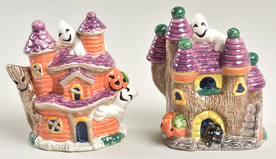 Halloween House Salt & Pepper Set by Fitz & Floyd-1