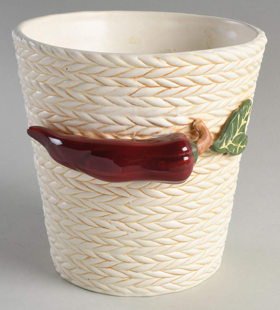 Chilli Peppers 6" Planter by Fitz & Floyd-1