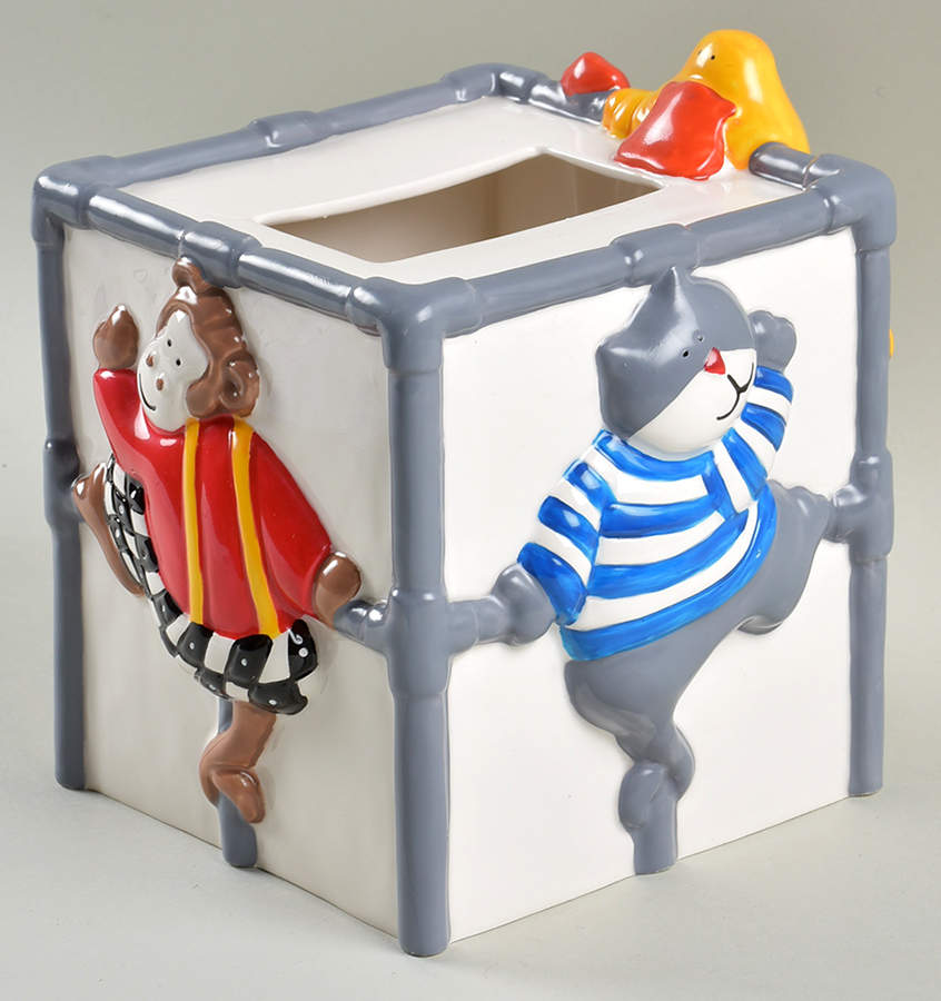 Animal Farm Square Tissue Box Cover by Fitz & Floyd-1