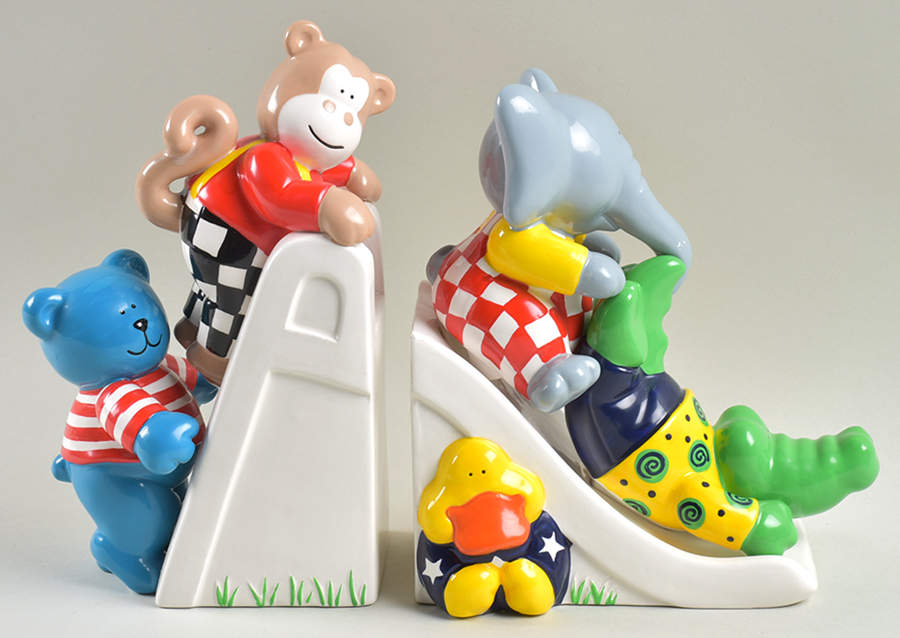 Animal Farm China Bookend - Set of 2 by Fitz & Floyd-1