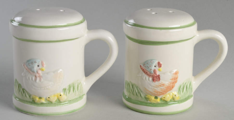 Nesting Hen Handled Salt & Pepper Set by Fitz & Floyd-1
