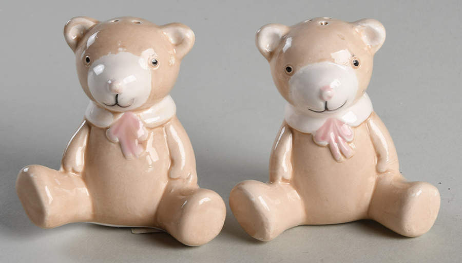 Teddy Bear Figural Salt & Pepper Set by Fitz & Floyd-1