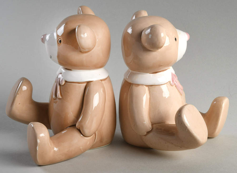 Teddy Bear China Bookend - Set of 2 by Fitz & Floyd-1