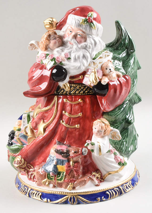 Santa's Angels Cookie Jar & Lid by Fitz & Floyd-1