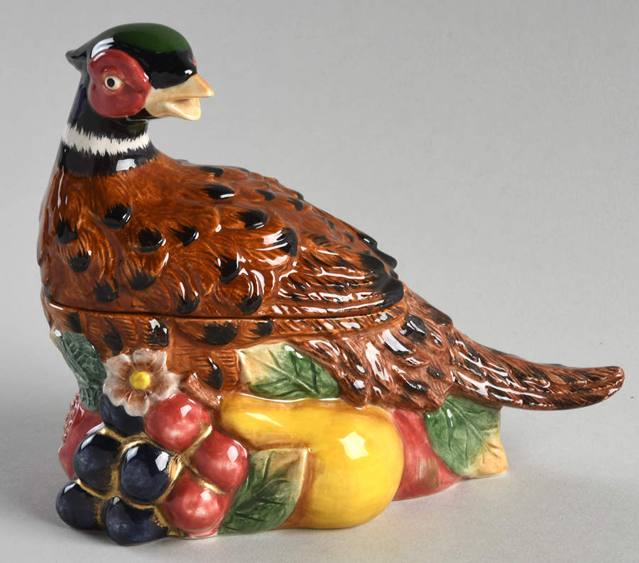 Renaissance Pheasant Figural Sugar Bowl & Lid by Fitz & Floyd-1