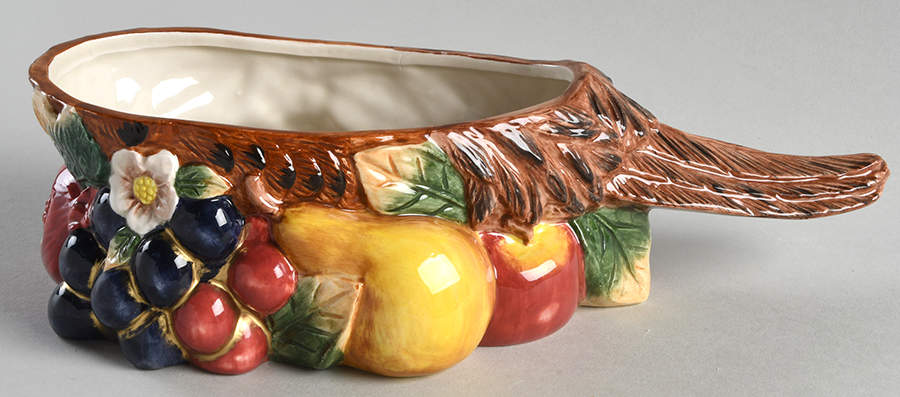 Renaissance Pheasant Figural Sauce Boat No Lid by Fitz & Floyd-1