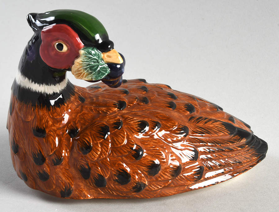 Renaissance Pheasant Lid for Figural Sauce Boat by Fitz & Floyd-1
