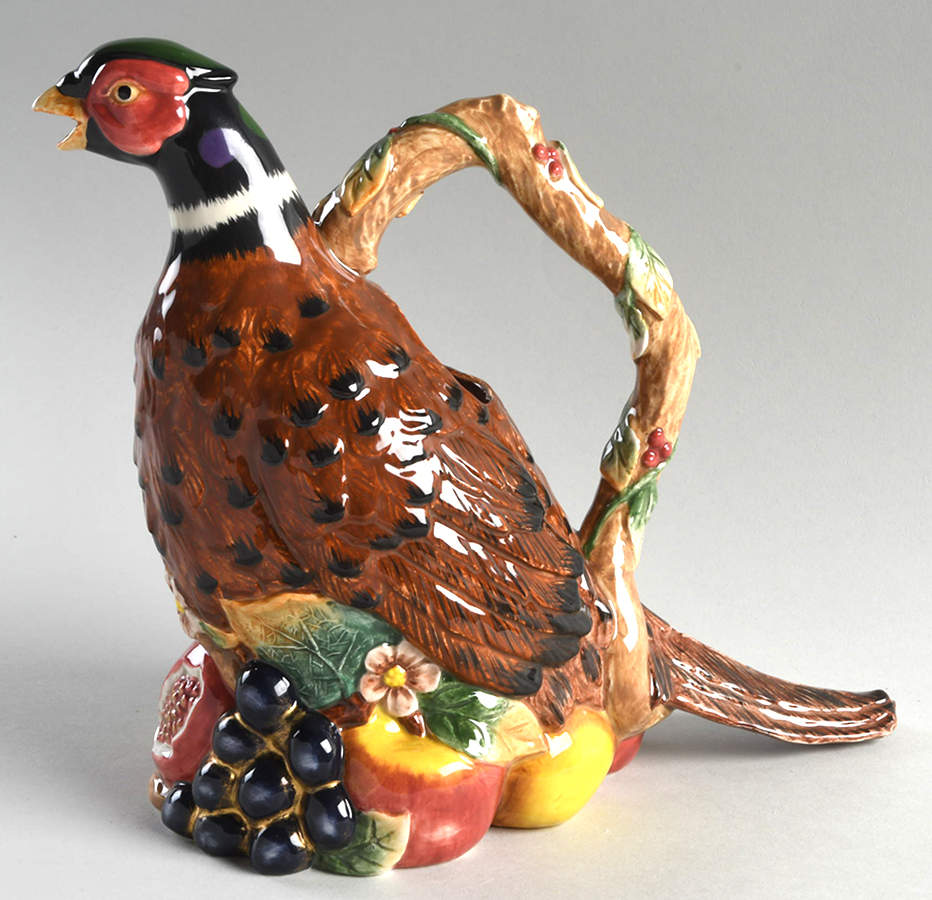 Renaissance Pheasant 32 Oz Figural Pitcher by Fitz & Floyd-1