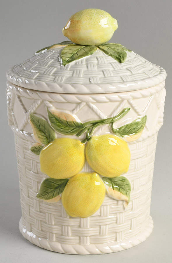 FIT232 Extra Large Canister & Lid by Fitz & Floyd-1