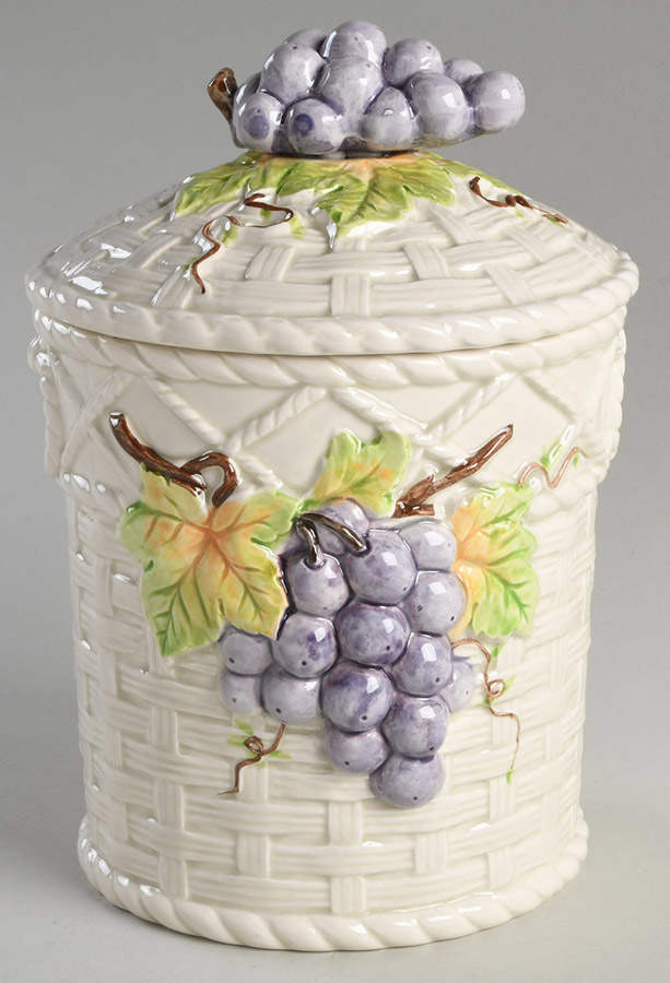 FIT233 Large Canister & Lid by Fitz & Floyd-1