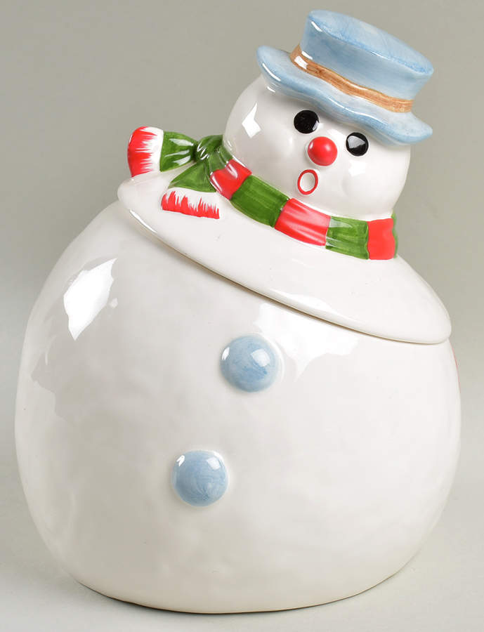 Roly Poly Snowman Candy Box & Lid by Fitz & Floyd-1