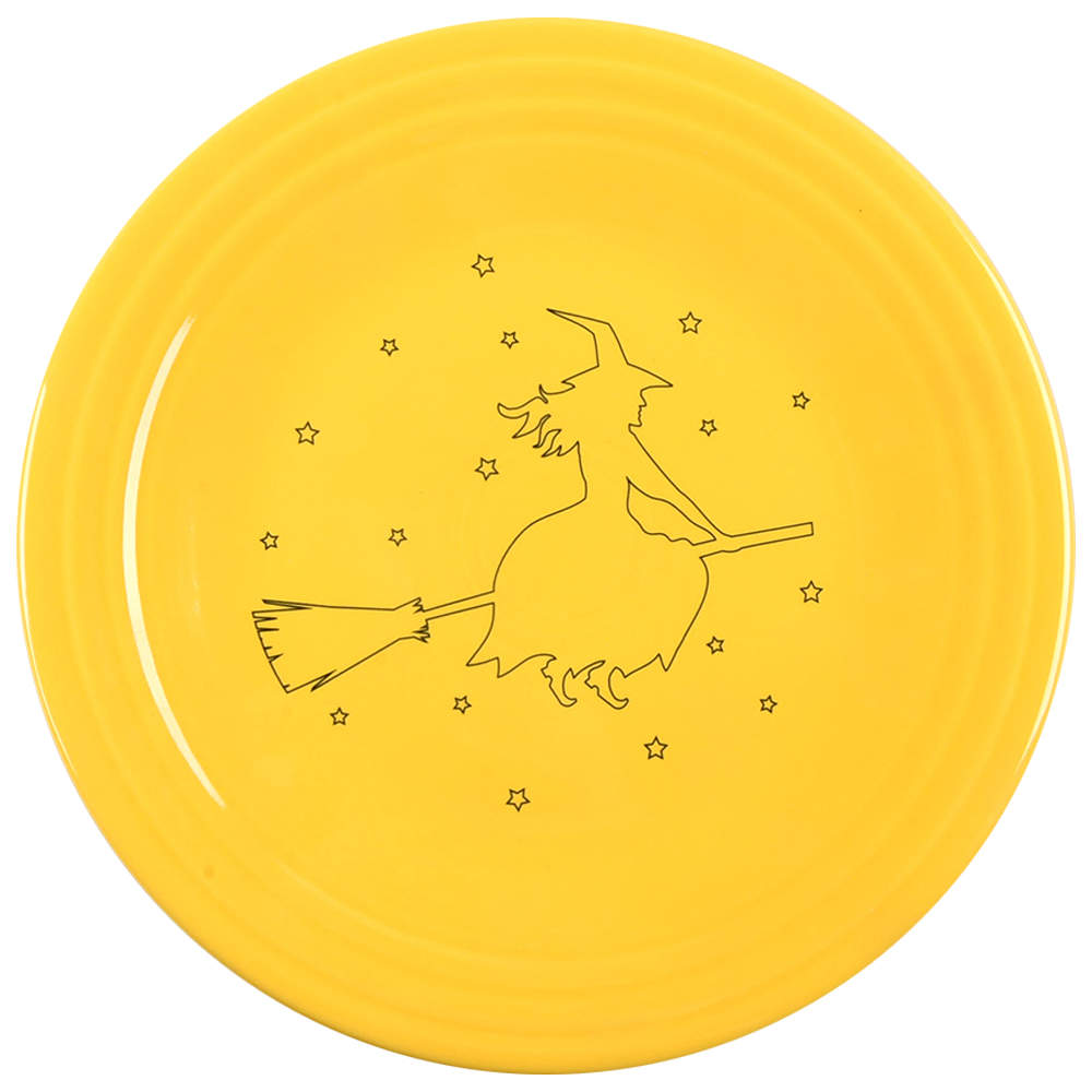 Fiesta Black Flying Witch Luncheon Plate by Fiesta Tableware Company-1