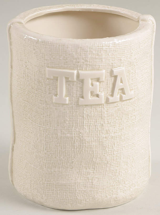 Flour Sack Tea Canister No Cork Stopper by Fitz & Floyd-1