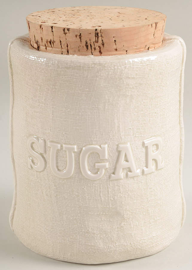 Flour Sack Sugar Canister & Cork Stopper by Fitz & Floyd-1