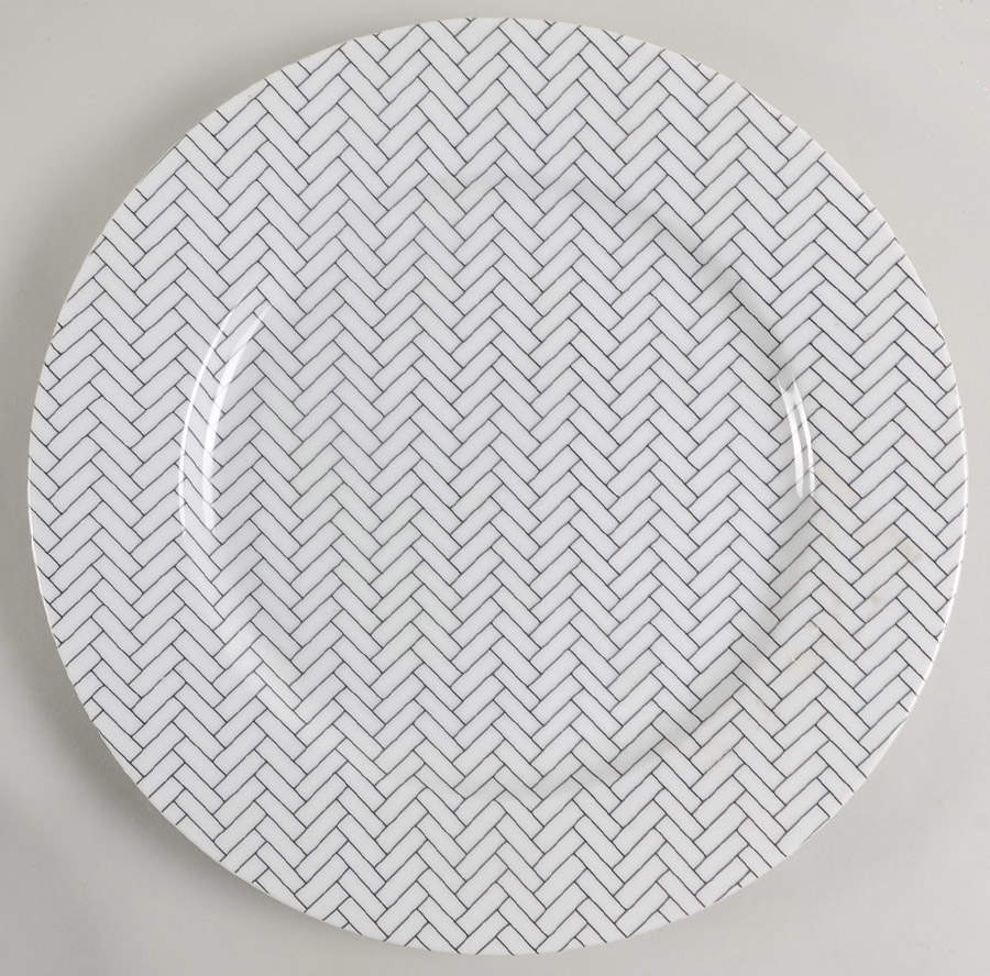Carreaux-White Service Plate (Charger) by Fitz & Floyd-1