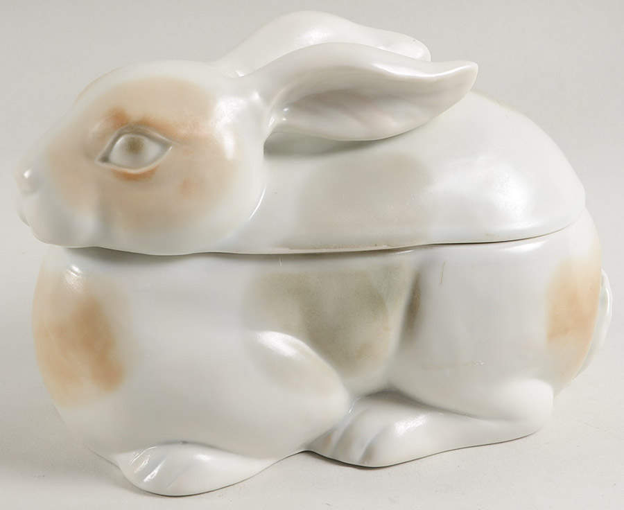 Rabbits Figural Box & Lid by Fitz & Floyd-1