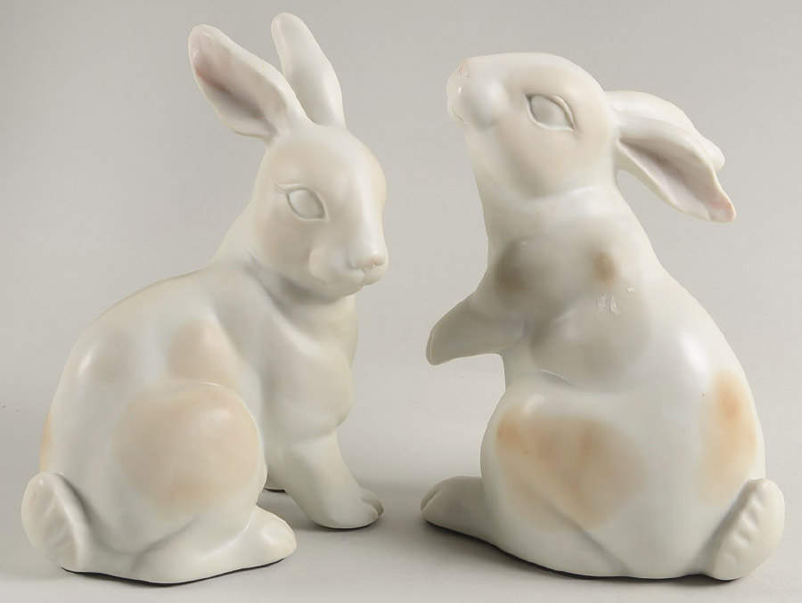 Rabbits China Bookend - Set of 2 by Fitz & Floyd-1