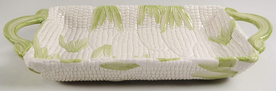 Corn White 14" Rectangular Baker by Fitz & Floyd-1