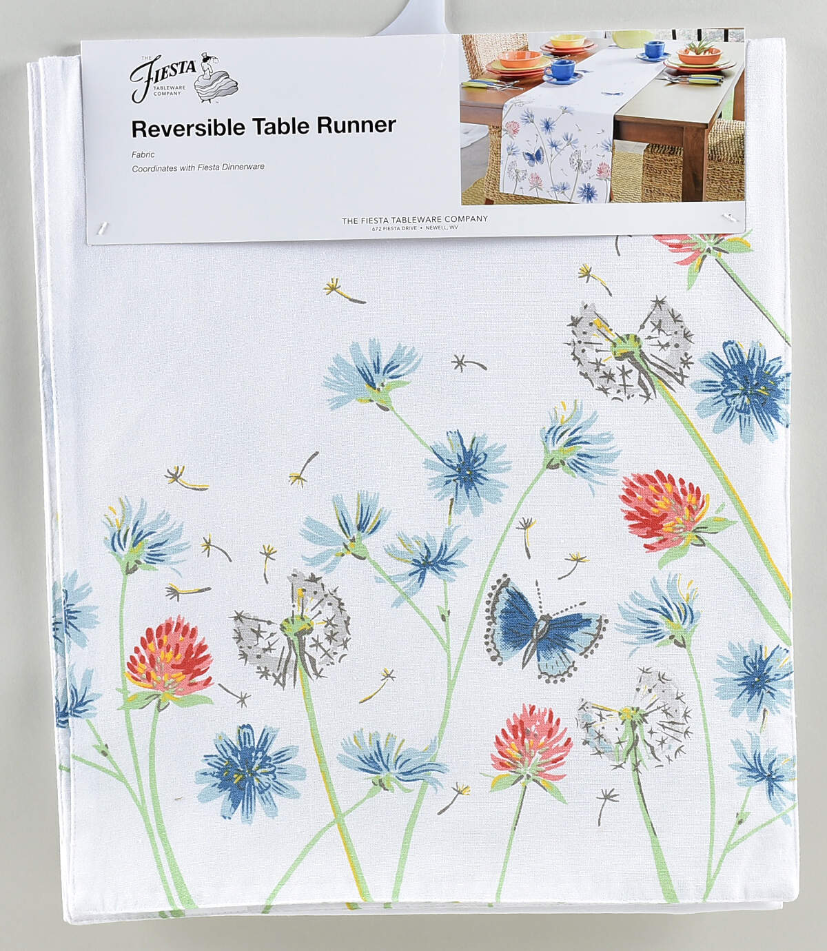 Fiesta Breezy Floral 14" X 72" Cloth Table Runner by Fiesta Tableware Company-1