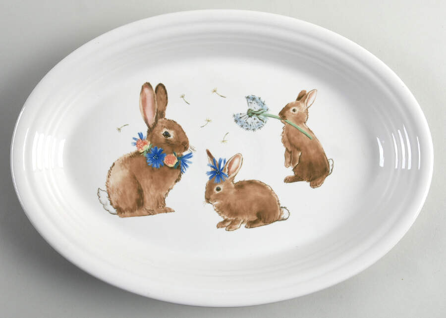 Fiesta Breezy Floral 13" Oval Serving Platter by Fiesta Tableware Company-1