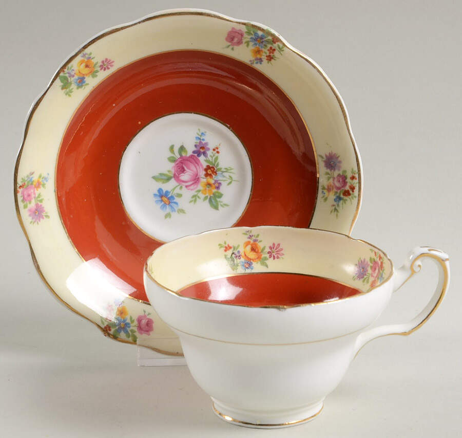 V2668 Footed Cup & Saucer Set by Foley-1