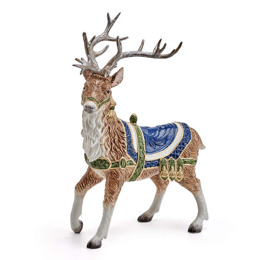 Telluride Santa-Blue Figurine by Fitz and Floyd-1