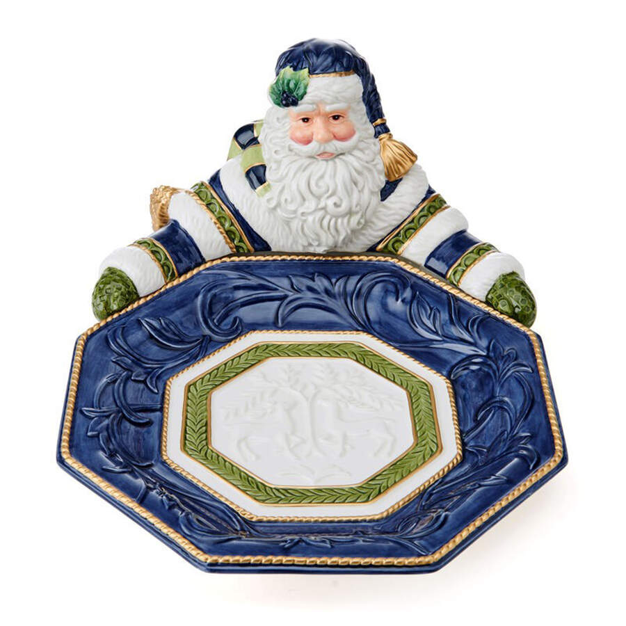 Telluride Santa-Blue Santa Server by Fitz and Floyd-1