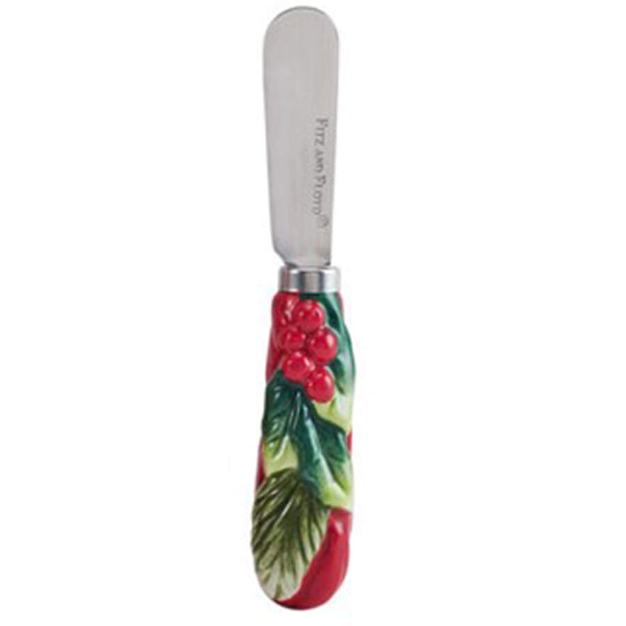 Telluride Santa-Red Canape Spreader by Fitz and Floyd-1